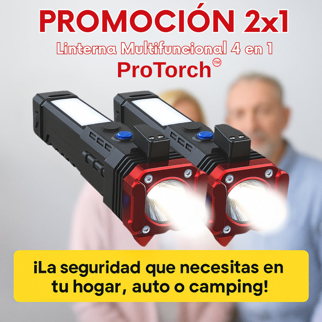 2x1 ProTorch™ Linterna Multifuncional 4 en 1