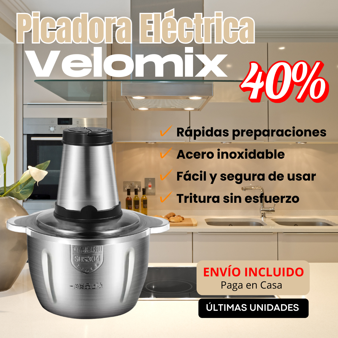 Picadora Eléctrica Velomix™ + REGALO Libro de recetas digital