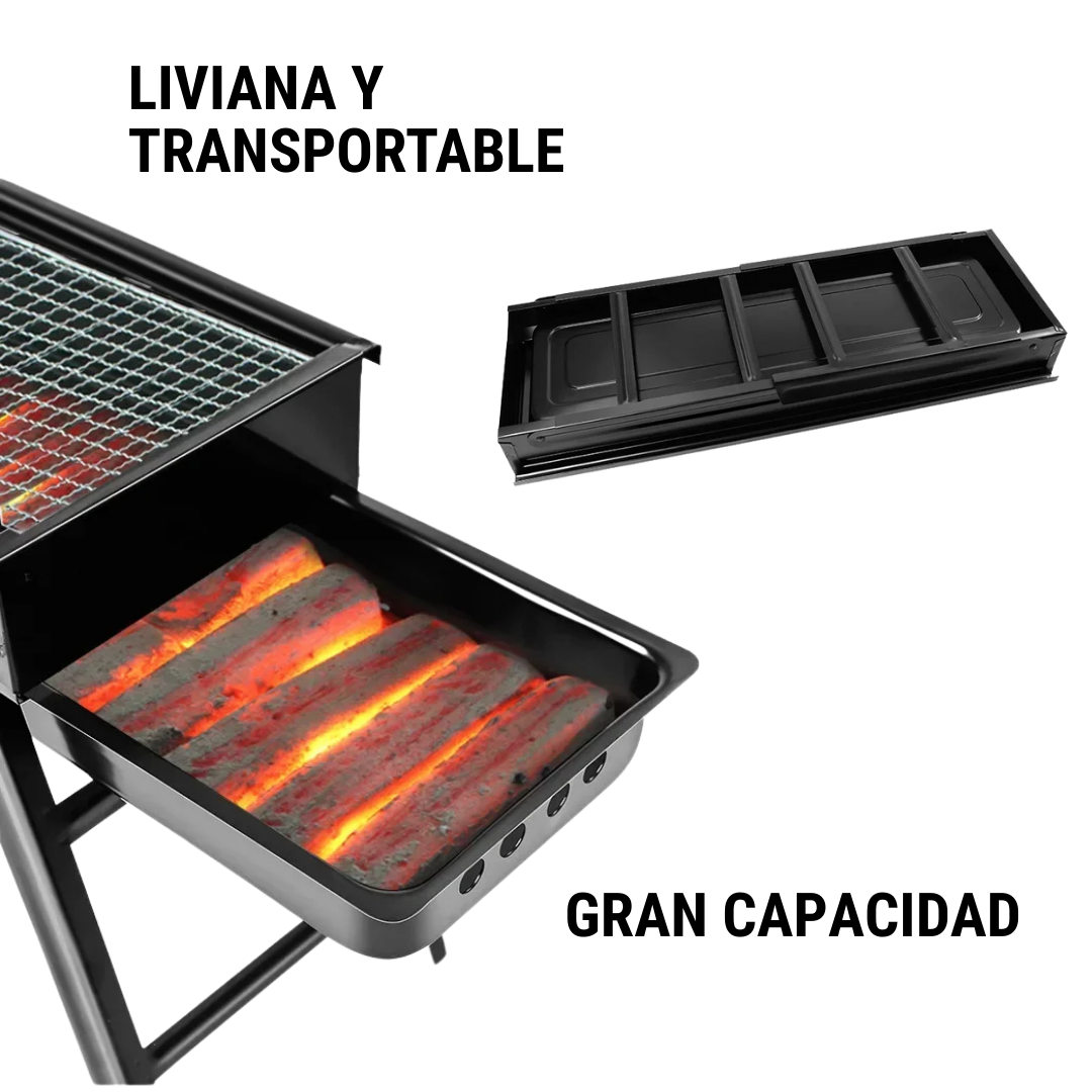 Mini Parrilla de Carbón Portátil y Plegable