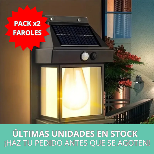 SOLARMAX™ Pack 2 Faroles Solares De Pared