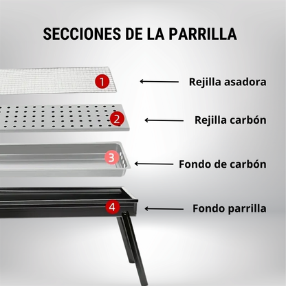 Mini Parrilla de Carbón Portátil y Plegable